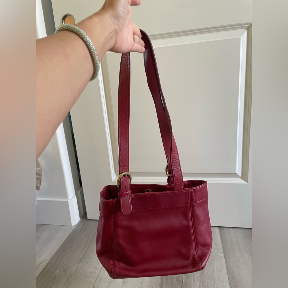 Coach red tote